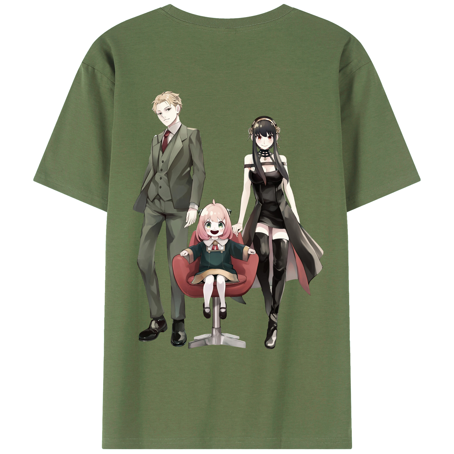 （画像用） SPY×FAMILY间谍家家酒 綿100％ メンズ半袖Tシャツ（バックプリント） 通気性